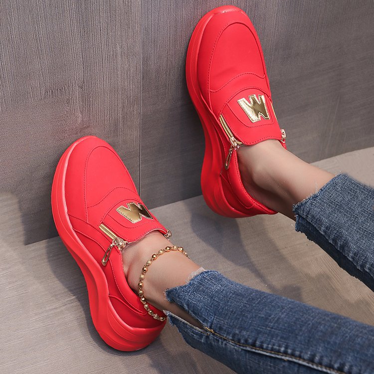 Dame Chunky Slip-On Sneakers med gyldne accenter Stilla