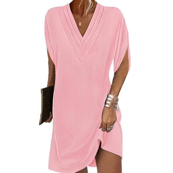Stilla | Batwing-kjole V-hals Plisseret Batwing-kjole