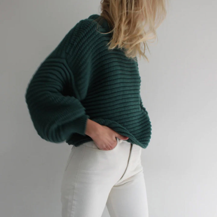 Dame moderigtig oversized sweater med struktur Stilla