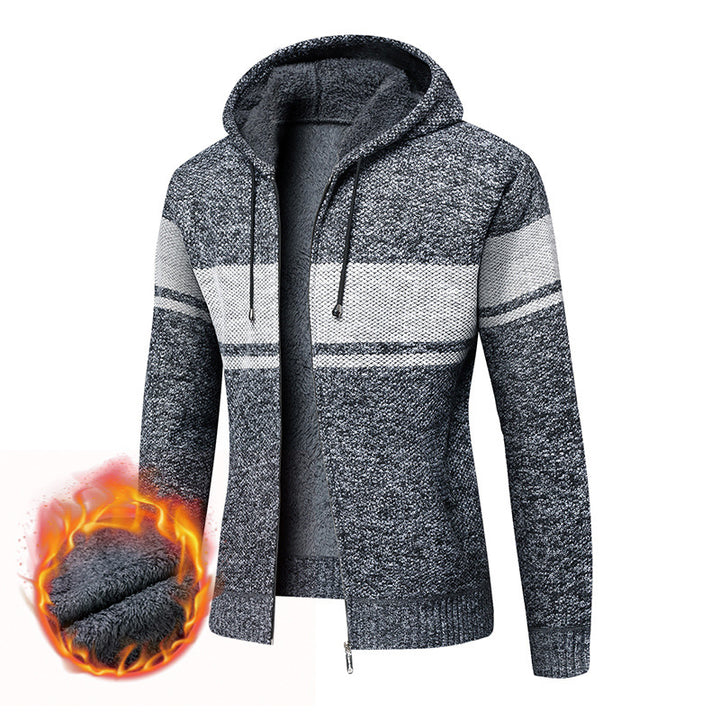 Herrer Behagelig Fleecforet Zip-Up Hoodie Stilla