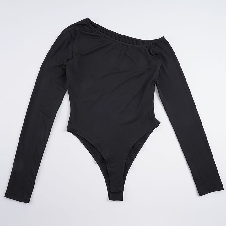 Dame Langærmet bodystocking med elegant off-shoulder-design Skovae