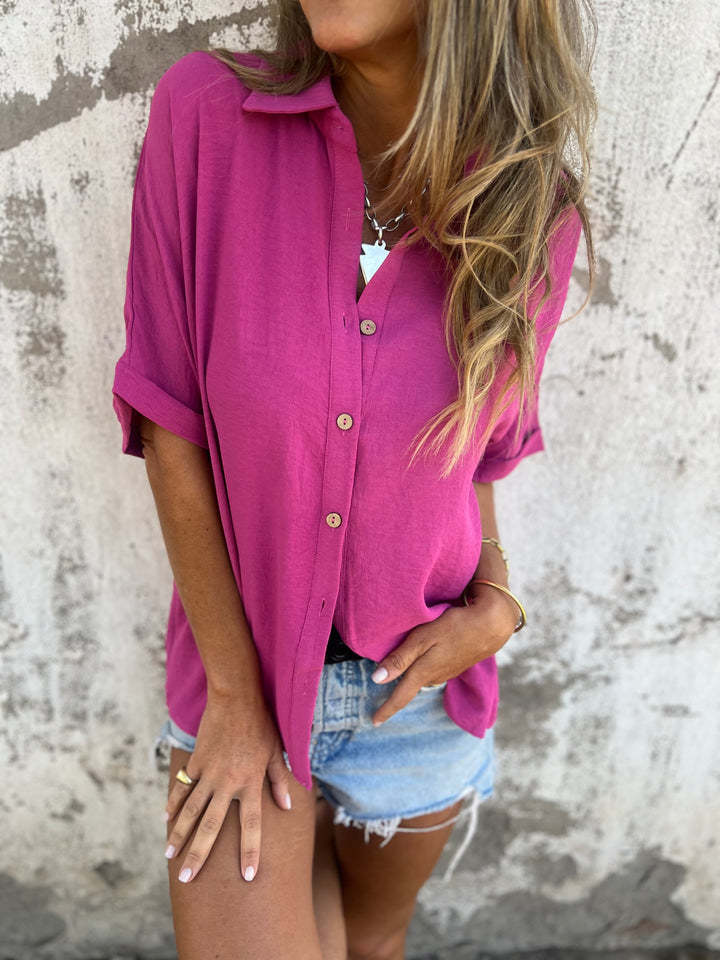 Damer Oversize Skjorte Bluse Stilla