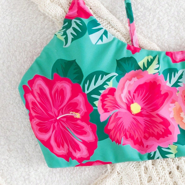 Dame bikini sæt med blomstret design og kvalitetsstof Skovae