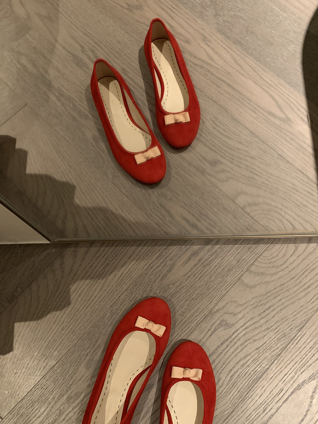 Dame Elegante Suede Ballerina Flats med dekorativt Sløjfedetalje Stilla