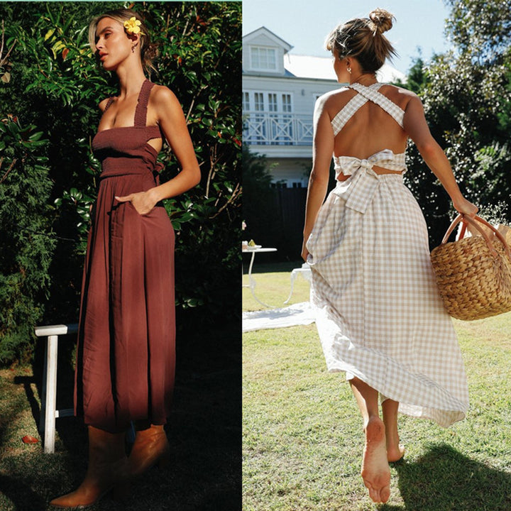 Damer Maxi Kjole i Boho Stil Stilla