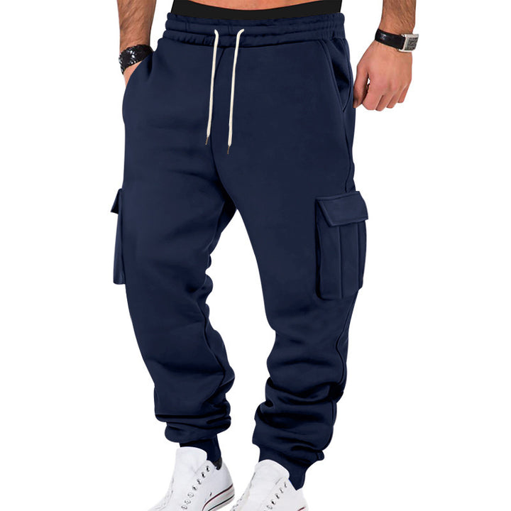 Herrer Cargo-Joggingbukser med elastisk bånd og praktiske sidelommer Stilla