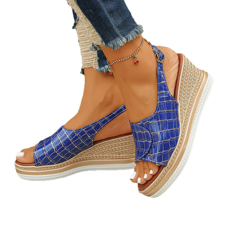 Dame Wedge-sandaler med raffineret krokodillelæder-design og skridsikker sål Stilla