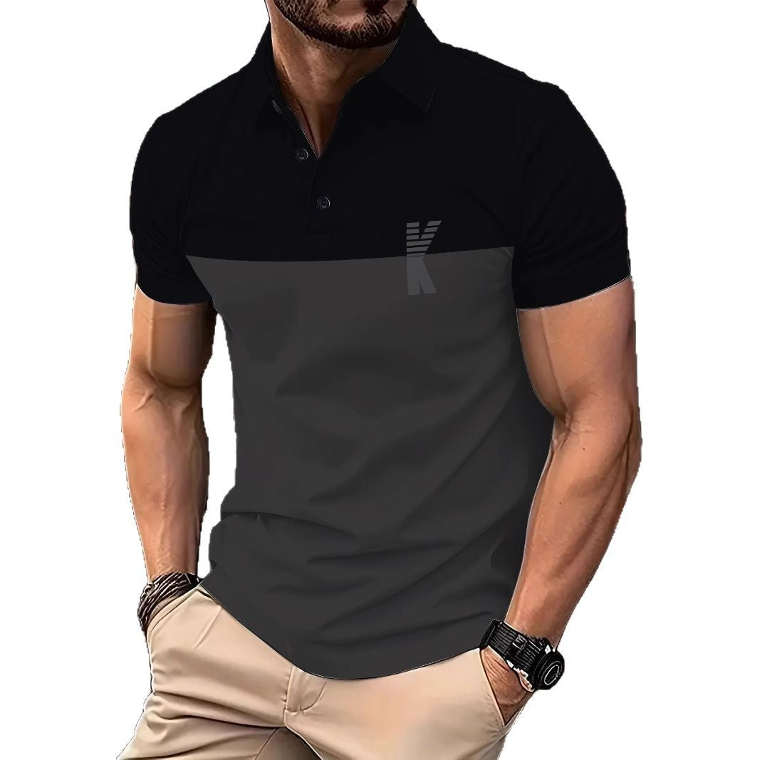 Herrer Poloshirt med moderne farvegradient og åndbare egenskaber Stilla
