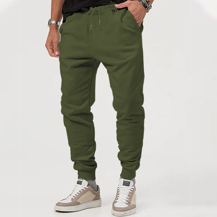 Herrer komfortable joggingbukser med funktionelt design og elastisk talje Stilla