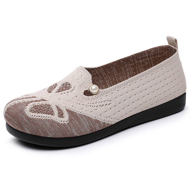 Dame Elegante Slip-On Loafers med moderne perle design og fleksibel sål Stilla