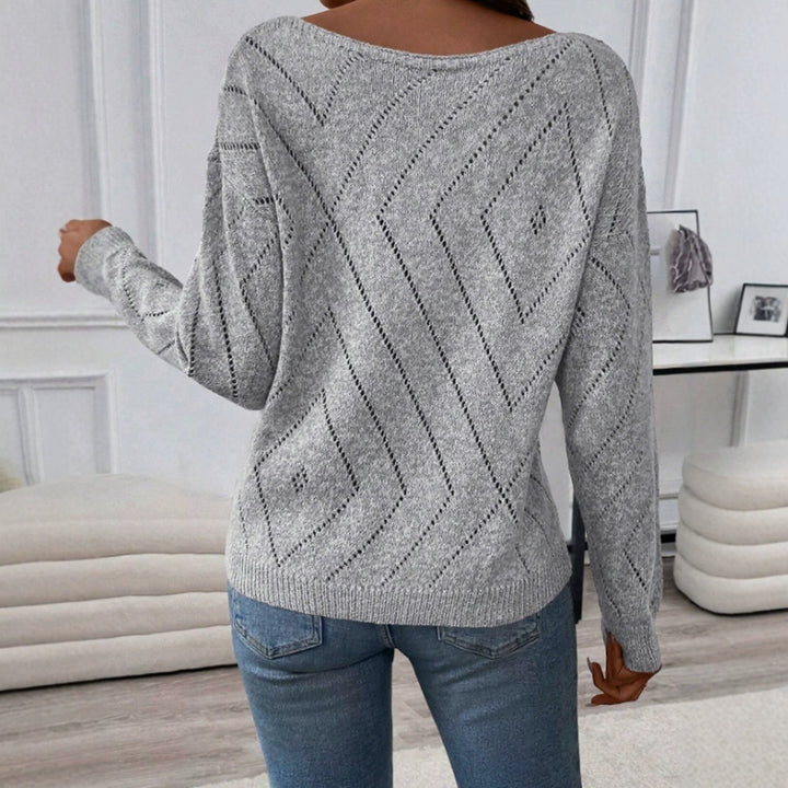 Dame asymmetrisk strikpullover med luftig pasform Stilla