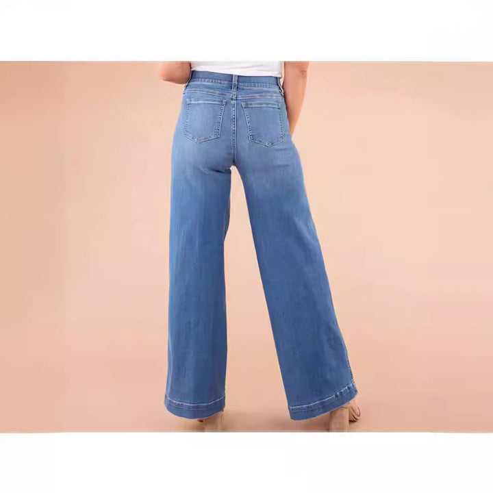 Dame Løst skårne jeans med høje lommer og elegant design Stilla