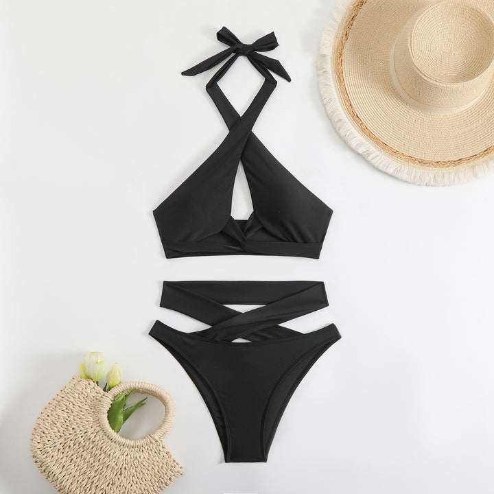 Dame bikini sæt med asymmetrisk snit og justerbare stropper Stilla