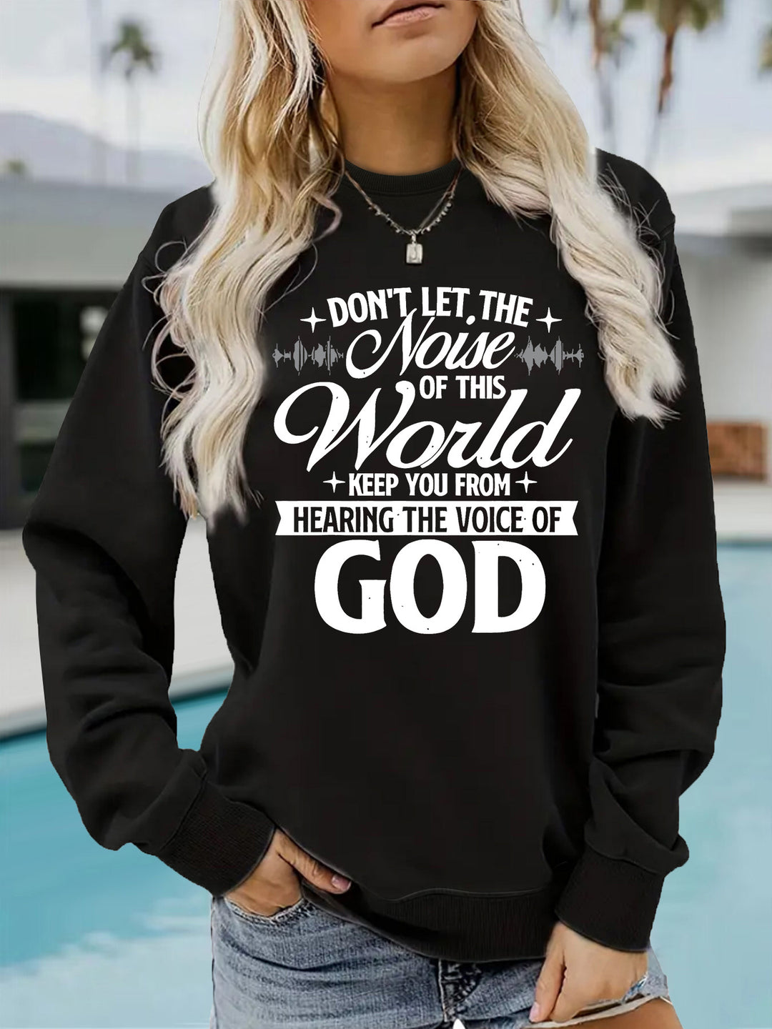 Kvinders sweatshirt med inspirerende print og komfortabel pasform Stilla
