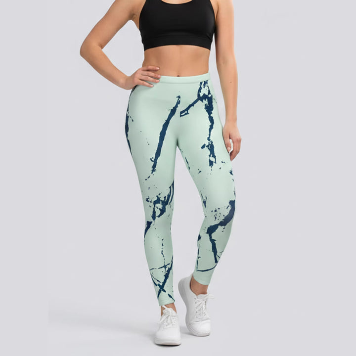 Dame sportleggings med stilrent stjernedesign og høj talje Skovae