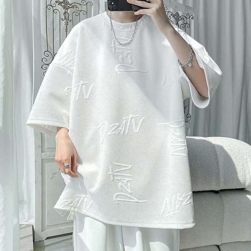 Unisex Oversized T-Shirt med kreativt logo-design og åndbart stof Stilla