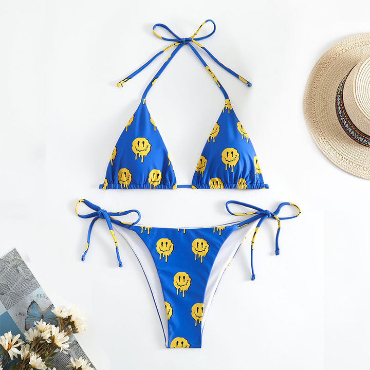 Damer dråbe mønster triangel bikini Skovae