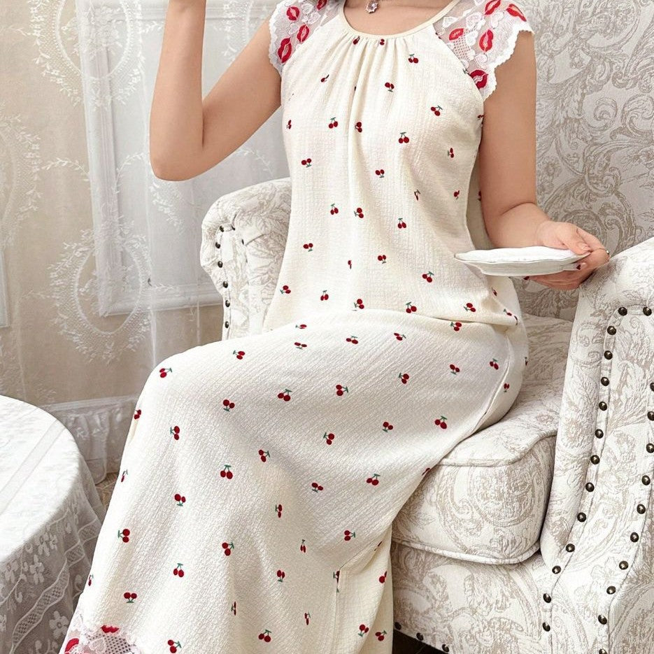 Femme Floral Print Nattøj Stilla
