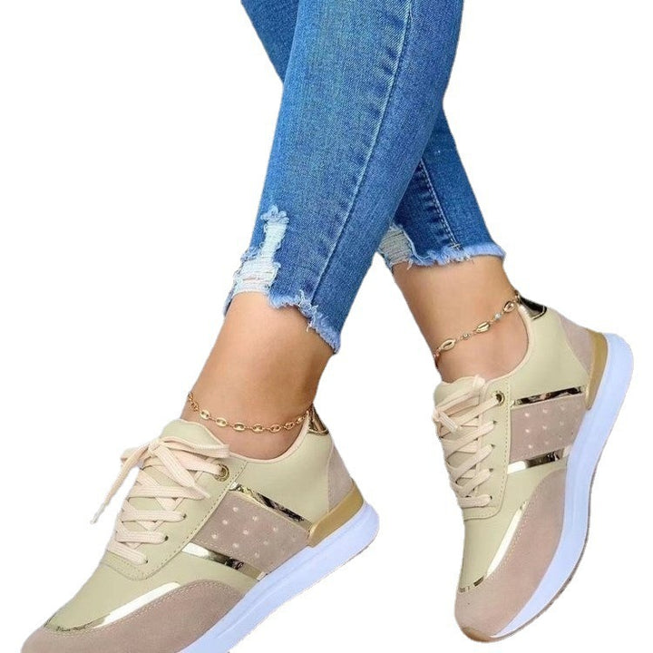 Dame Sporty Sneakers med metallic accenter og åndbar overfladestruktur Stilla