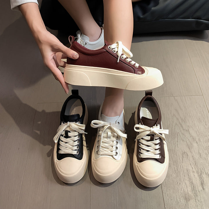 Dame Sneakers med fluffy mesh-overflade og moderne plateau Stilla