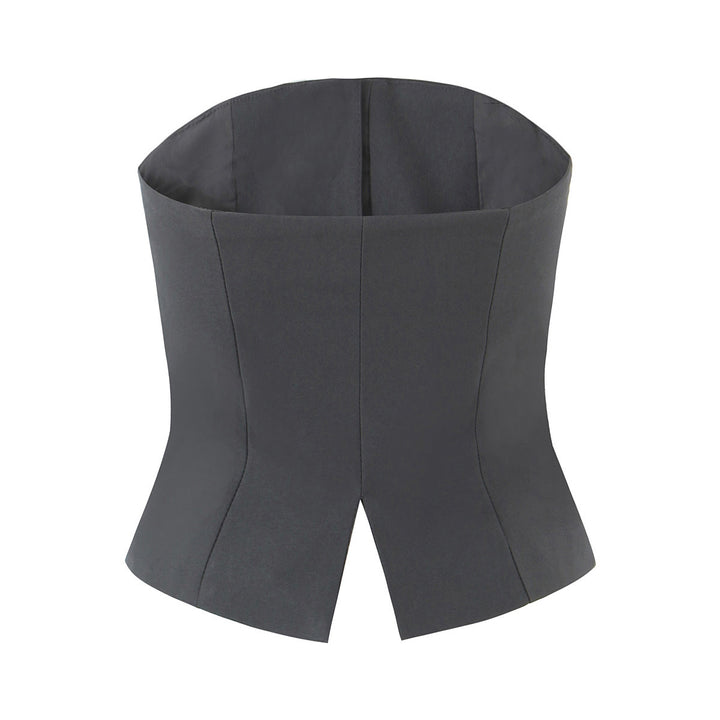 Dame Bustier-jakke med elegant revers og figursyet snit Stilla