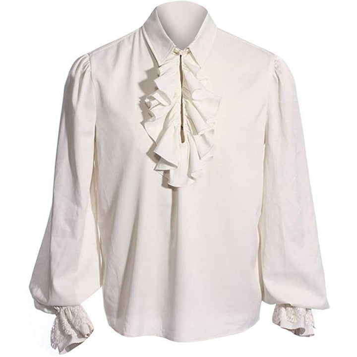 Dame elegant bluse med flæse detaljer og lange ærmer Stilla