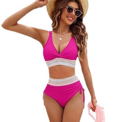 Dame Højskåret Justerbart Bikini Sæt med Stilfuldt Design Stilla