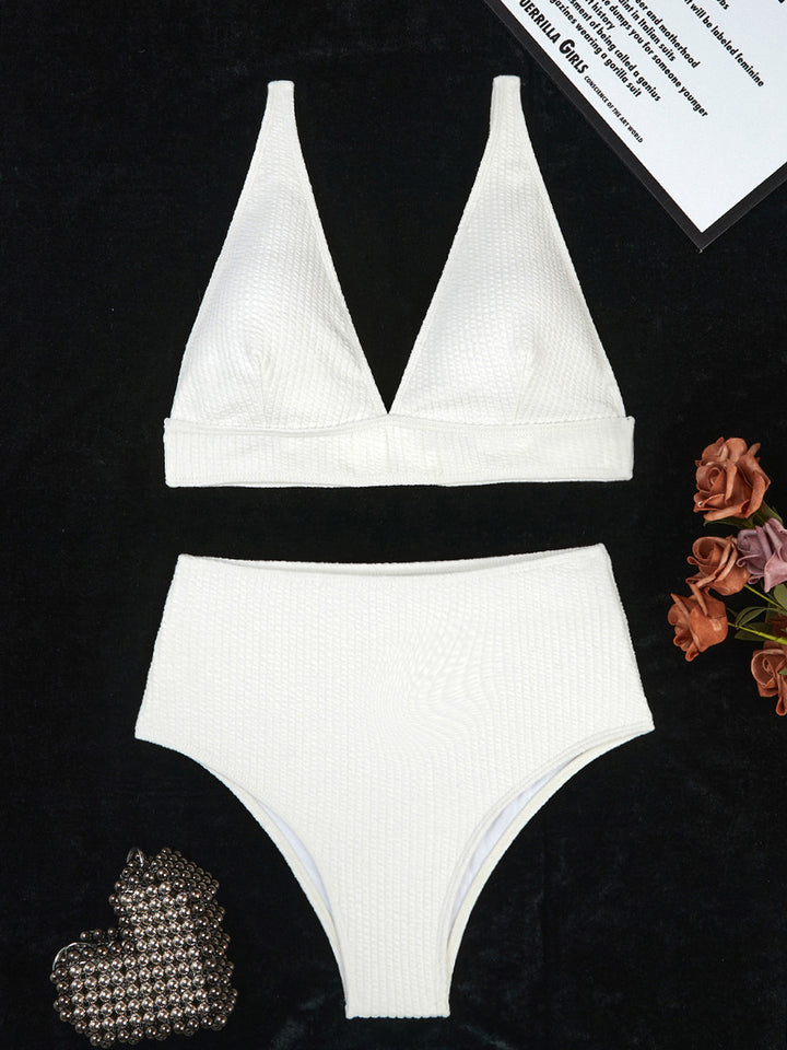 Dame Højtaljet Rib-Bikini-Sæt Stilla 1750313481