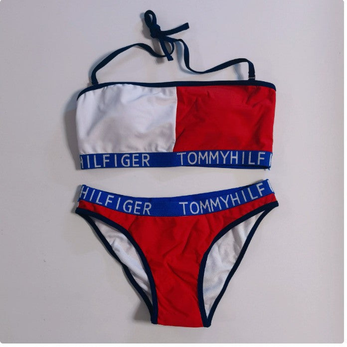 Femme Farveblok Bikini Sæt Stilla