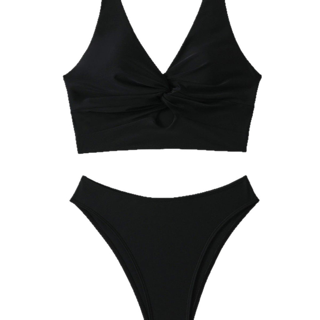 Dame Bikini-sæt med fashionabel knude og figurvenlig pasform Stilla