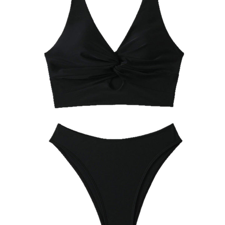 Dame Bikini-sæt med fashionabel knude og figurvenlig pasform Stilla
