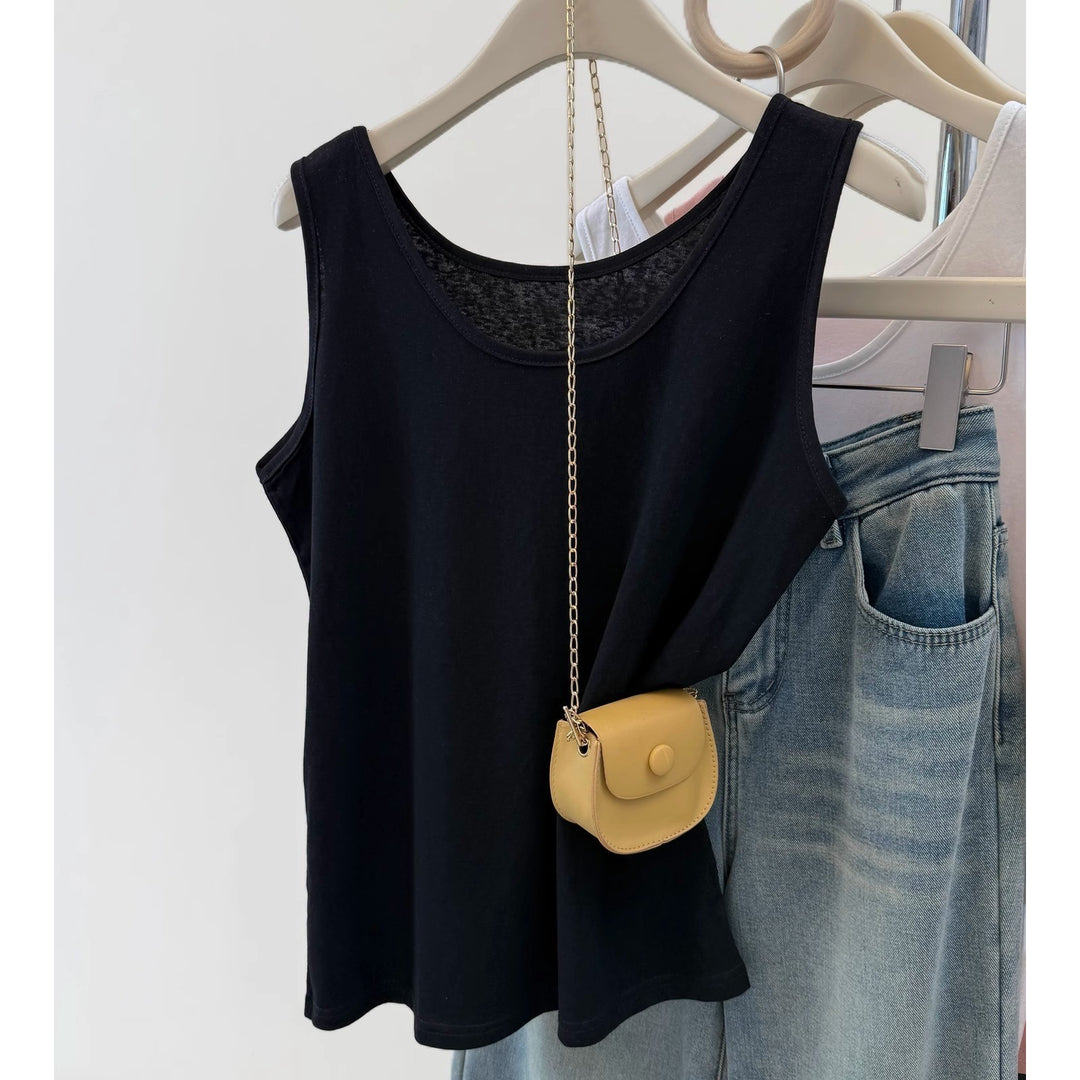 Femme Blødt Jersey Tanktop med flatterende snit Stilla
