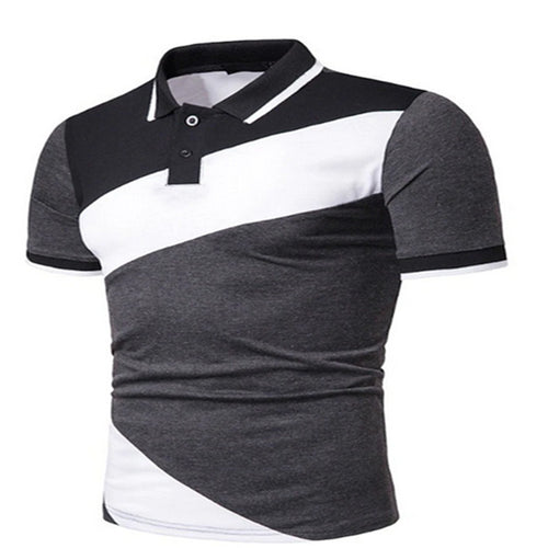 Herre Poloshirt med moderne farveblokdesign Stilla