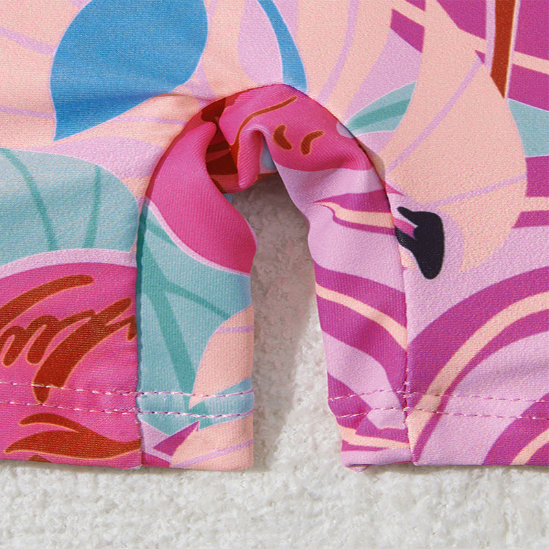 Dame Surfdragt med langærmet og floralt design Stilla