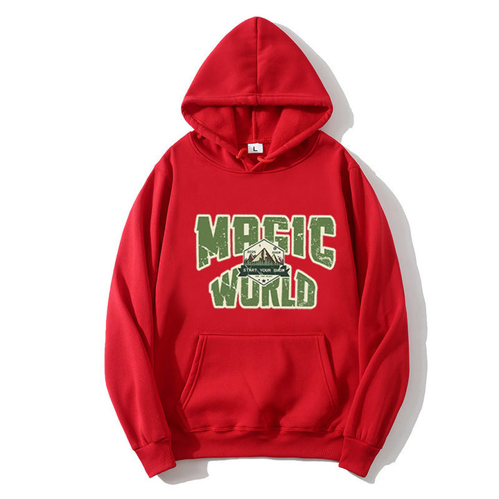 Dame hoodie med moderne grafisk print Skovae