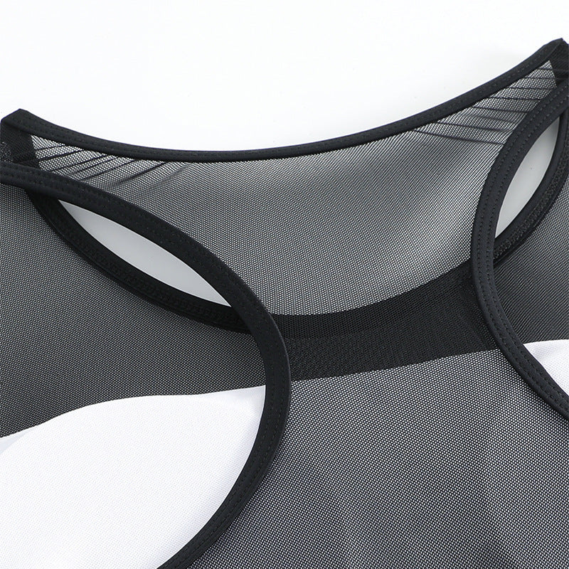 Dame sporty tankini sæt med åndbar racerback Skovae