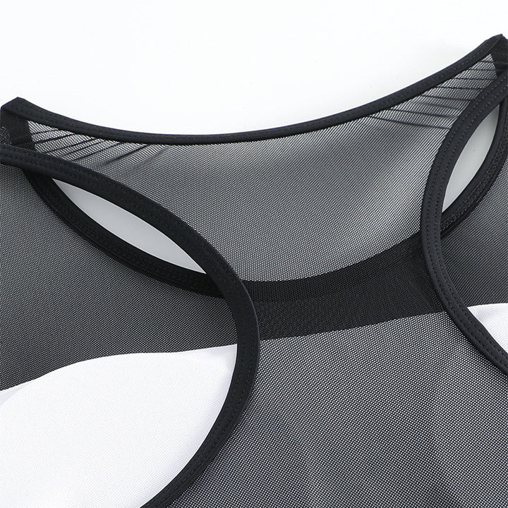 Dame sporty tankini sæt med åndbar racerback Skovae