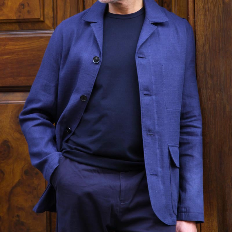 Herrer elegant linned blazer med multiple lommer Stilla