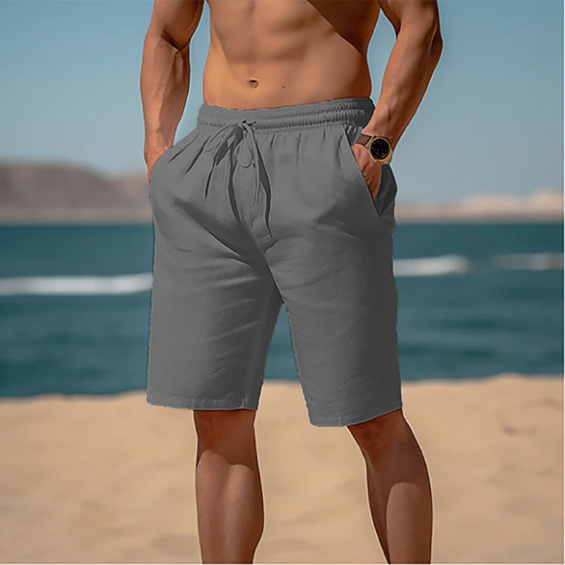 Herrer casual strandshorts med elastisk talje og sidelommer Stilla