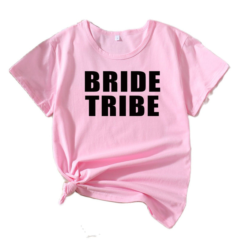 Kvinder Fritid Brudetribe Grafik T-shirt Stilla