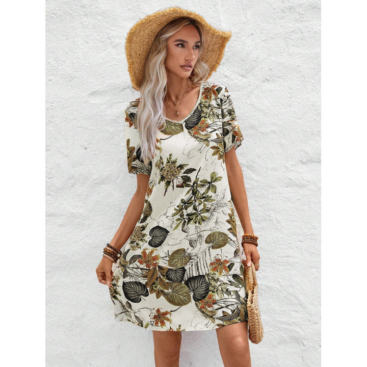 Dame Fritid Floral Print Swing Kjole Stilla