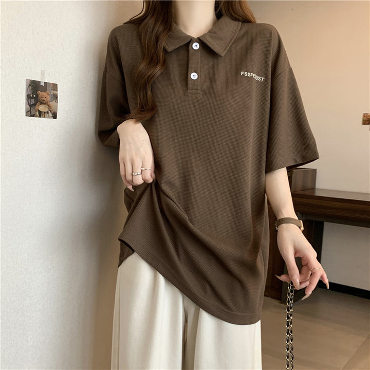 Femme Relaxed Fit Polo Tee med struktureret stof Stilla