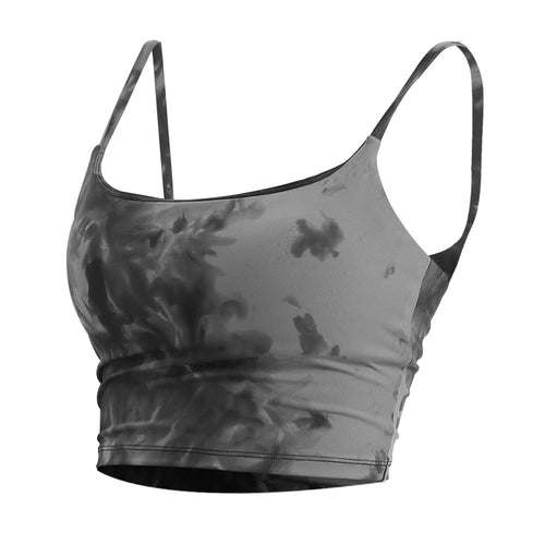 Dame sporty crop-top med justerbare stropper og innovativt materialeblanding Stilla