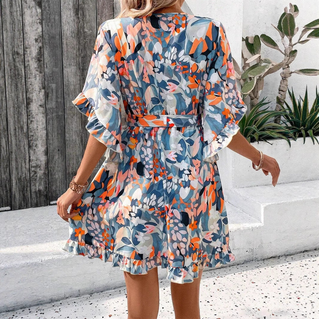 Dame sommerkjole med blomsterdesign Stilla