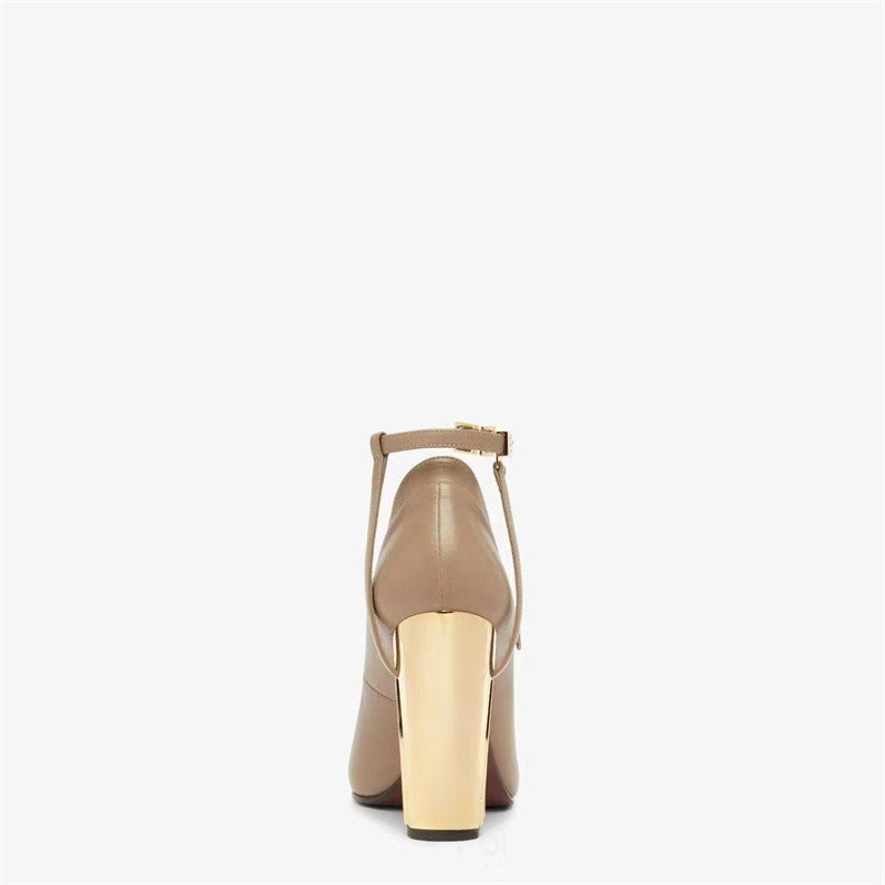 Dame High Heeled Mary Jane Pumps med smart ankle strap design Stilla