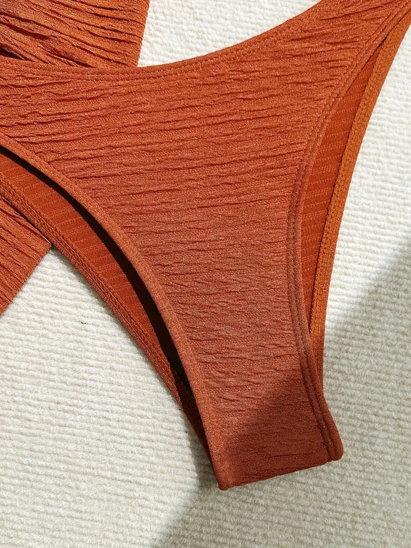 Dame Bandeau-Bikini-sæt med glitrende stjerner-detail og wrap-sarong Stilla