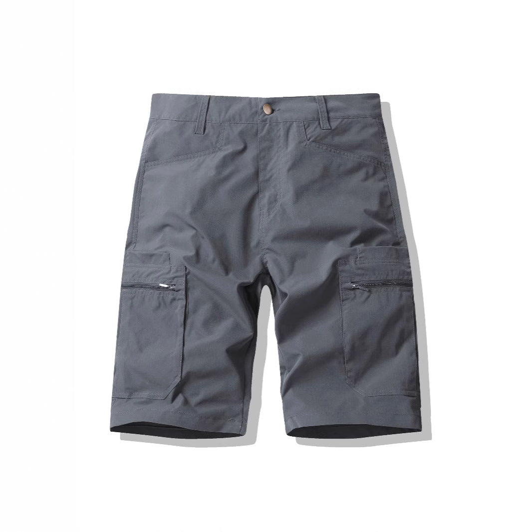 Herrer Funktions-Cargoshorts med praktiske lynlåslommer Stilla