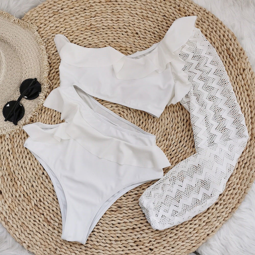 Dame Bikini-sæt med raffineret flæse design og elegant gennemsigtighed Stilla