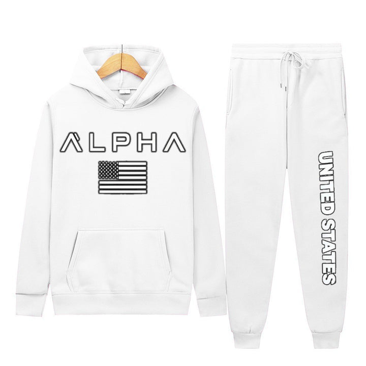 Kvinders hoodie og joggingbukser sæt med kreativt frontprint og sporty snit Skovae