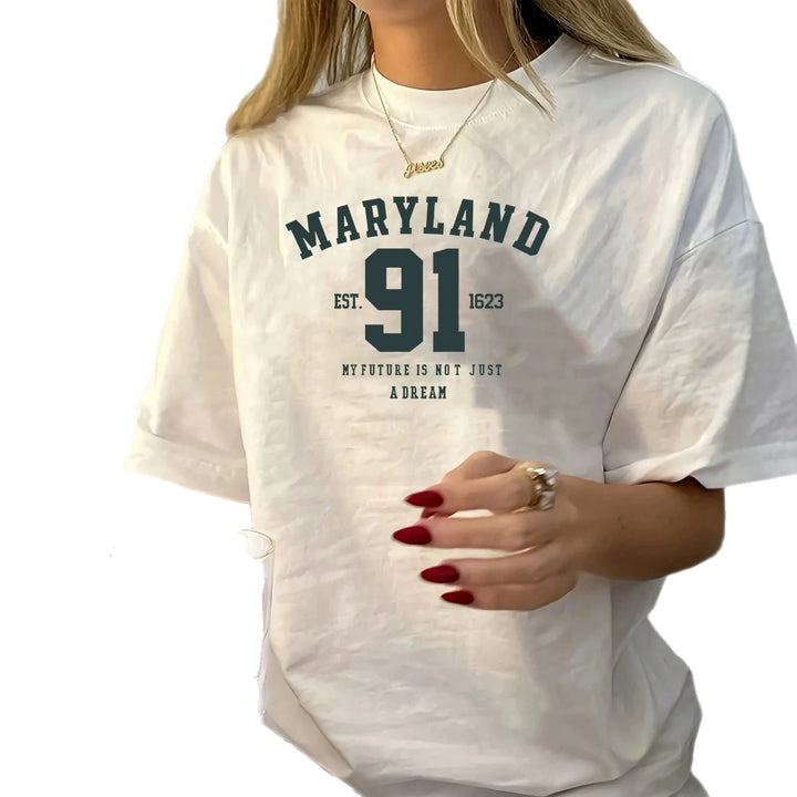 Damer oversized Bachelorette T-shirt med eksklusiv print Skovae